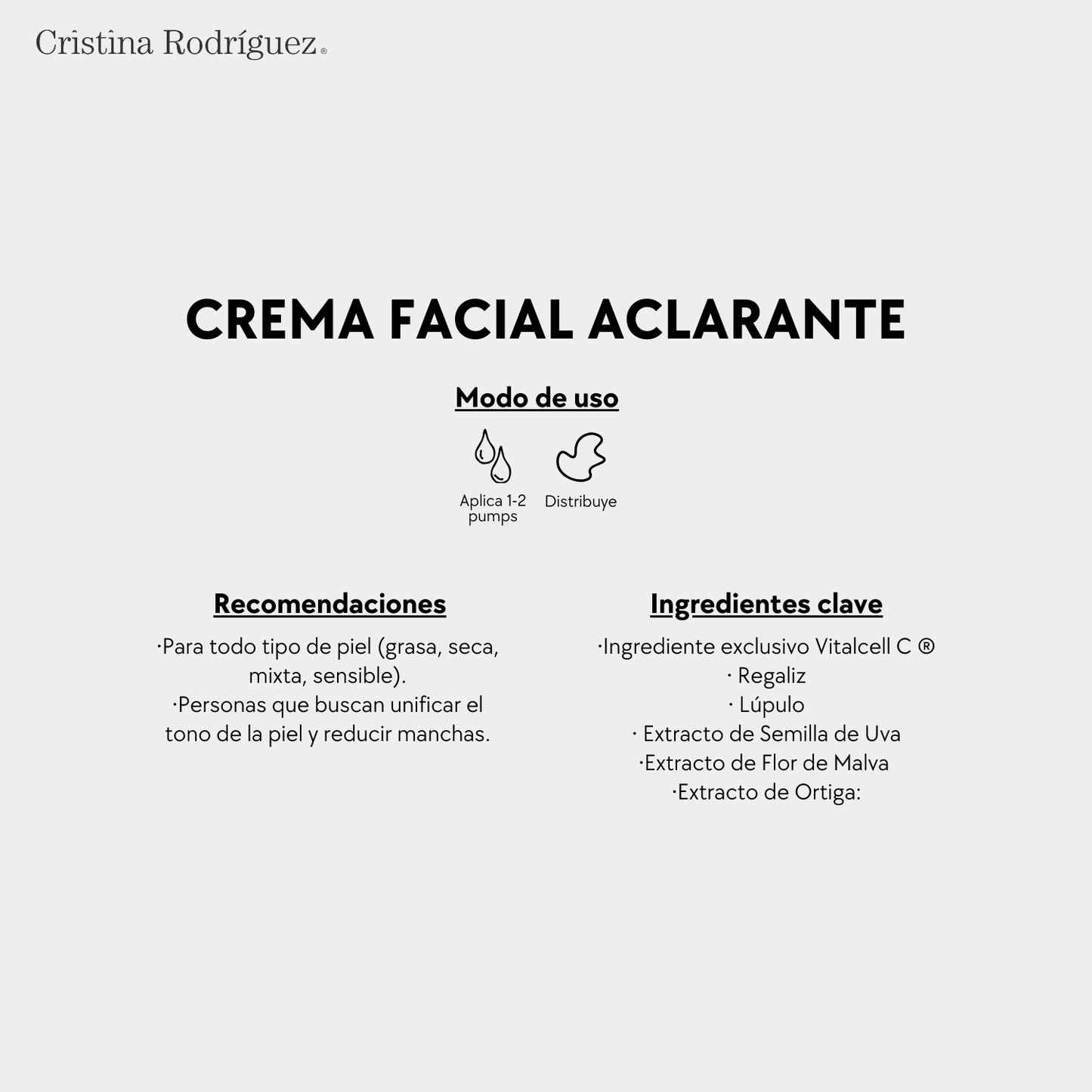 Crema Facial Aclarante