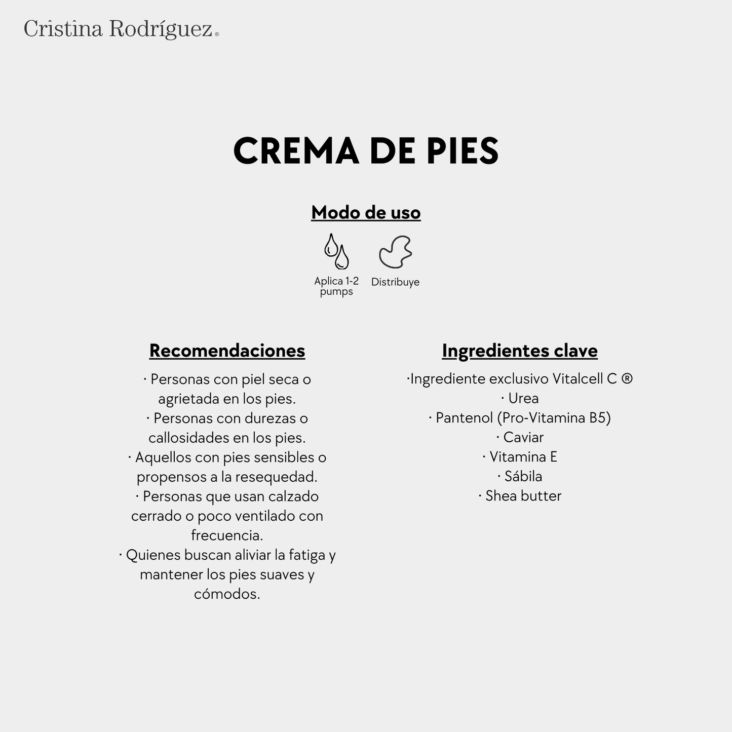 Crema para Pies con Caviar, Urea & Manteca de Karité