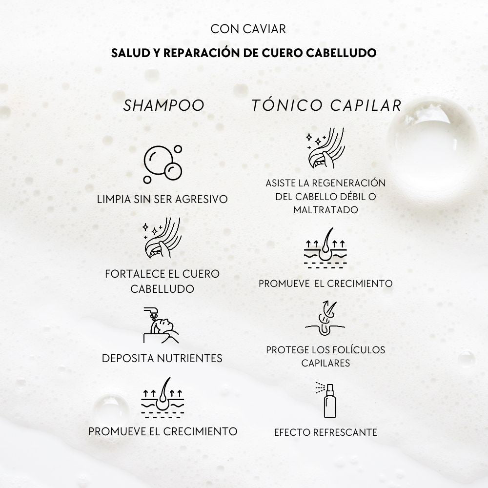 Kit de Shampoo Acondicionador y Tónico Capilar