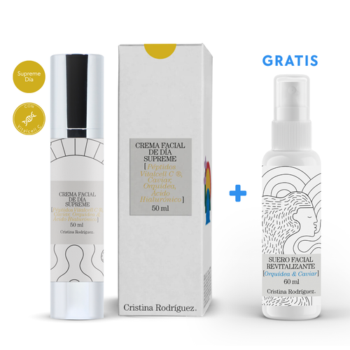 Crema Facial de Día Supreme + Suero Facial Revitalizante GRATIS